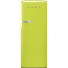 SMEG FAB28RLI3 Отдельностоящий однодверный холодильник, стиль 50-х годов, 60 см, цвет лайма, петли справа