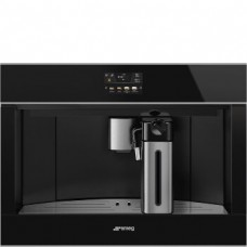 SMEG CMS4604NX Автоматическая кофемашина,60 см, высота 45 см, черное стекло, профиль нержавеющая сталь