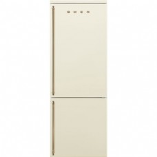 SMEG FA8005RPO Отдельностоящий холодильник, 70 см, петли справа, кремовый, фурнитура латунная