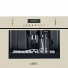 SMEG CMS8451P Автоматическая кофемашина,60 см, высота 45 см, кремовый, фурнитура латунная