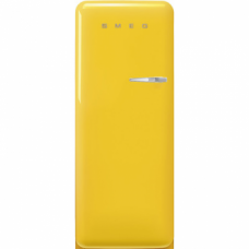 SMEG FAB28LYW3 Отдельностоящий однодверный холодильник, стиль 50-х годов, 60 см, желтый, петли слева
