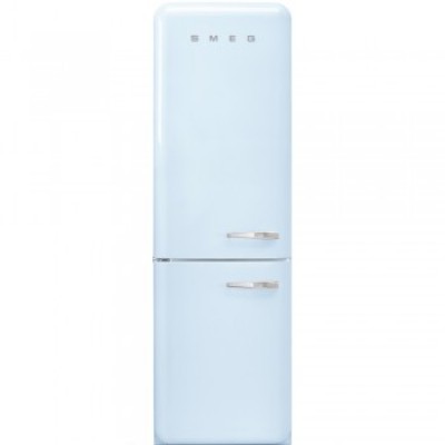 SMEG FAB32LPB3 Отдельностоящий двухдверный холодильник, стиль 50-х годов, 60 см, голубой, No-Frost, петли слева