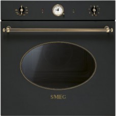 SMEG SFP805AO Многофункциональный духовой шкаф с функцией пиролиза,60 см, 6 функций, антрацит, фурнитура латунная.