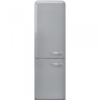 SMEG FAB32LSV3 Отдельностоящий двухдверный холодильник, стиль 50-х годов, 60 см, серебристый, No-frost, петли слева