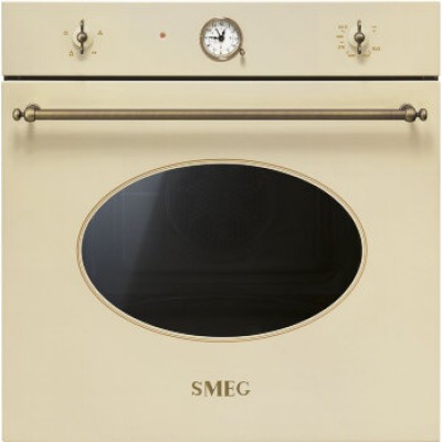 SMEG SF800GVPO Газовый духовой шкаф,60 см, 8 функций, кремовый, фурнитура латунная.